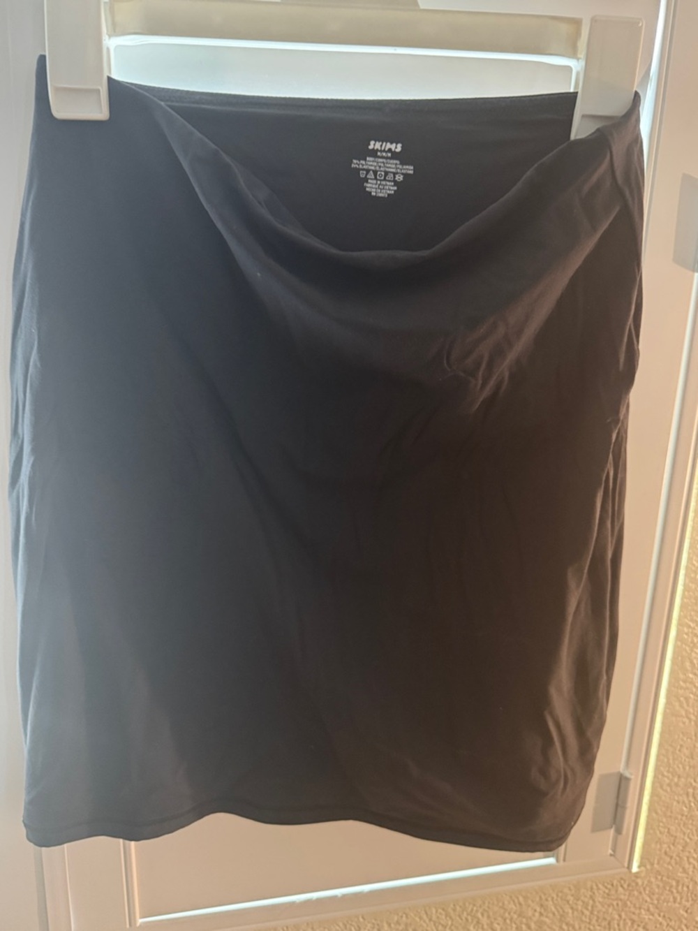 SKIMS Black Stretch Pencil Mini Skirt